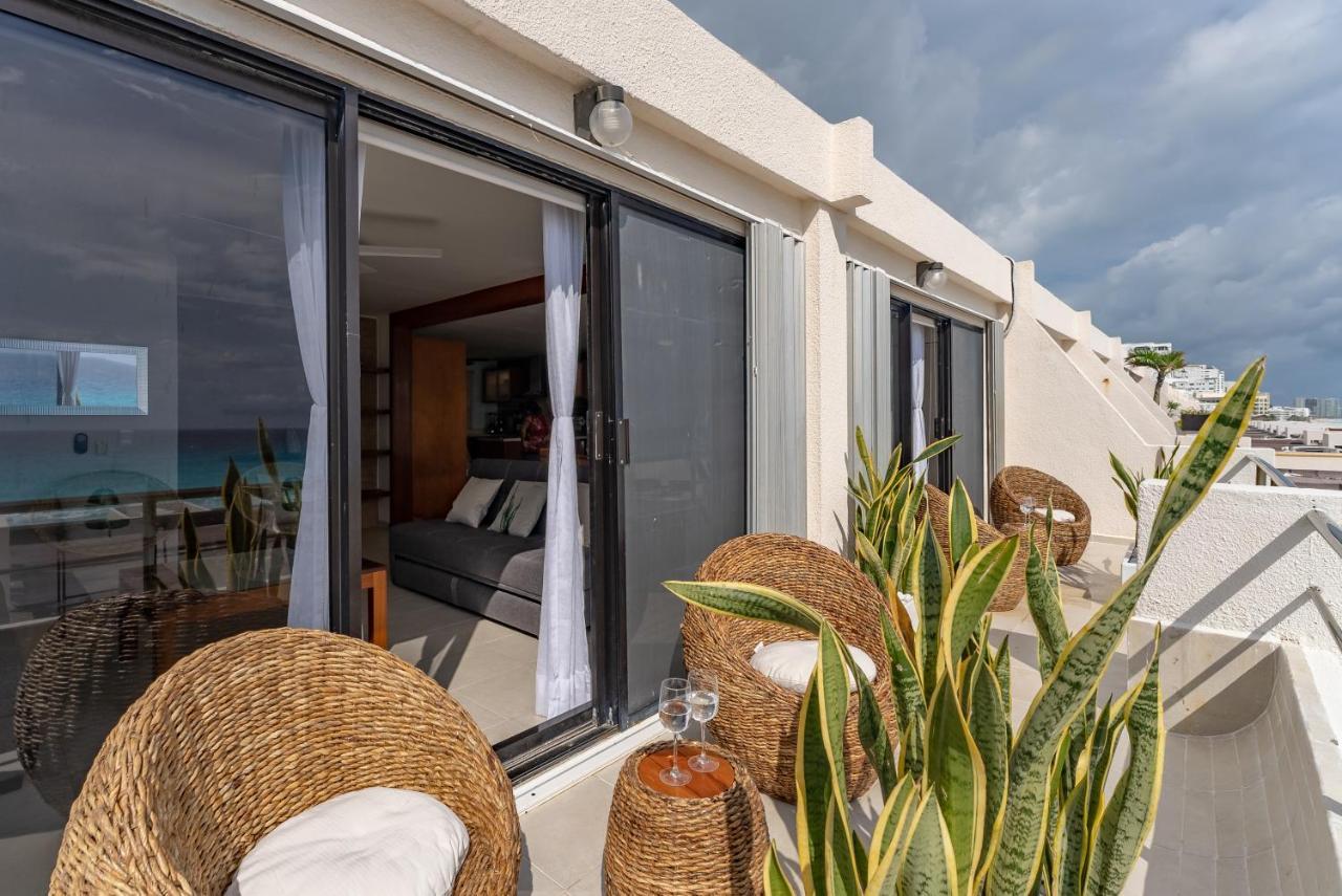 Amazing Caribbean Ocean View At Villas Marlin In Канкун Экстерьер фото