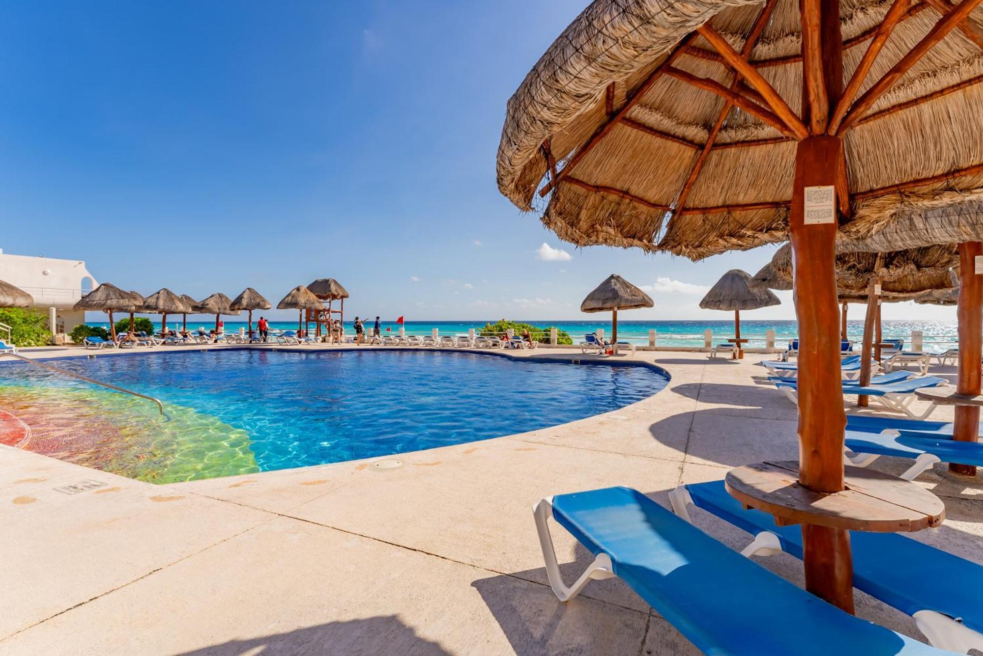 Amazing Caribbean Ocean View At Villas Marlin In Канкун Экстерьер фото