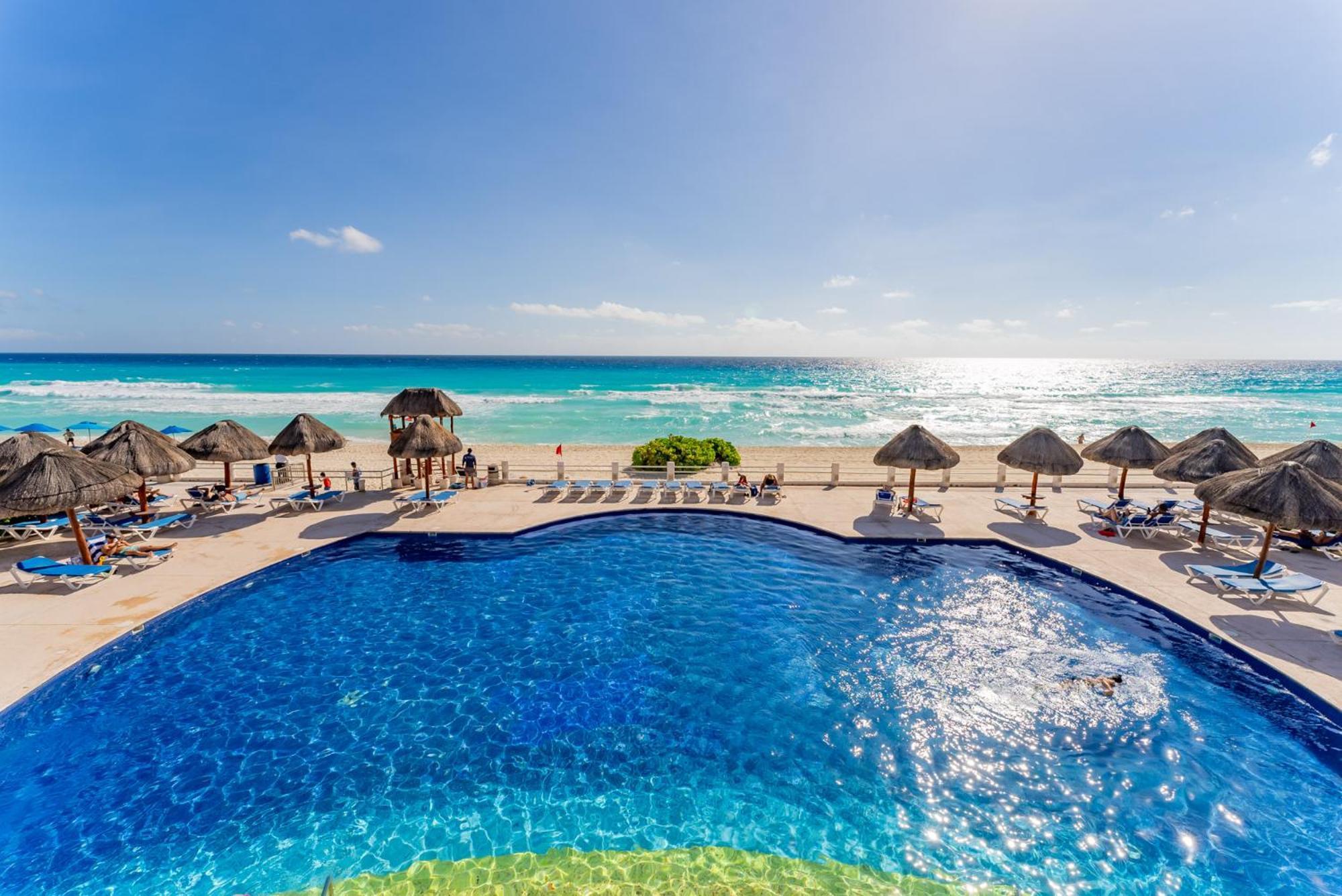 Amazing Caribbean Ocean View At Villas Marlin In Канкун Экстерьер фото