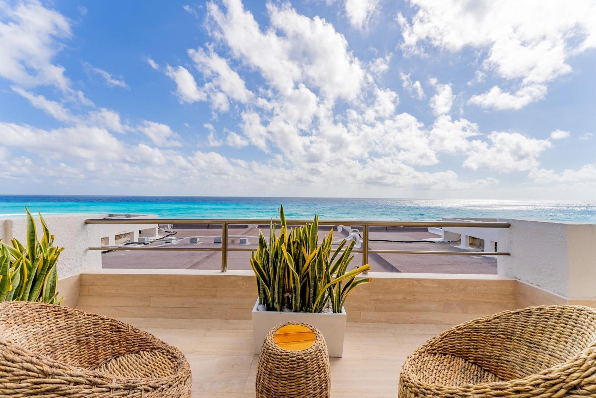 Amazing Caribbean Ocean View At Villas Marlin In Канкун Экстерьер фото