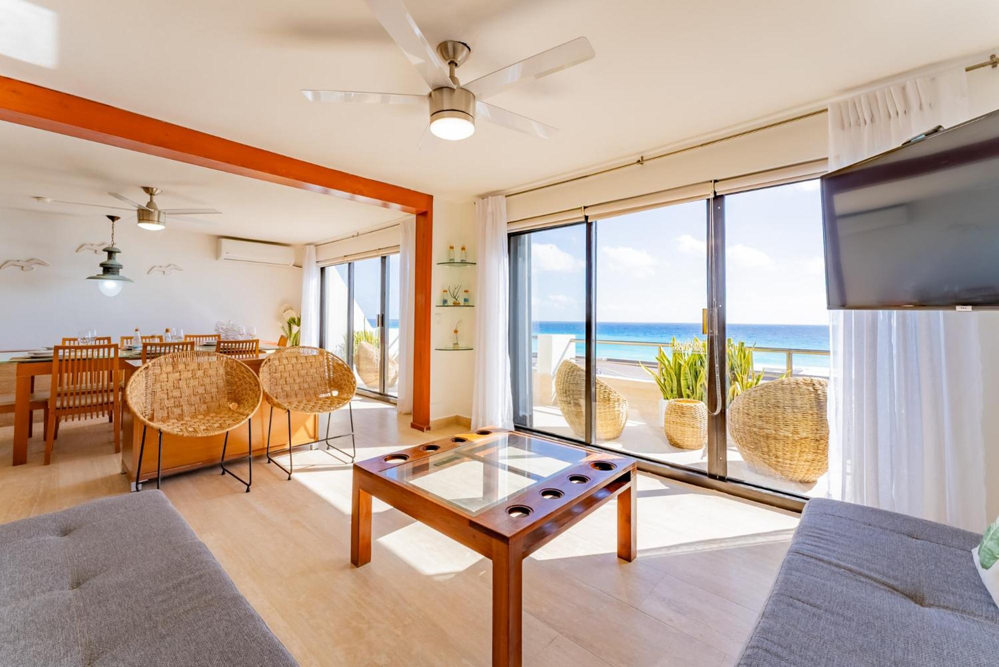 Amazing Caribbean Ocean View At Villas Marlin In Канкун Экстерьер фото