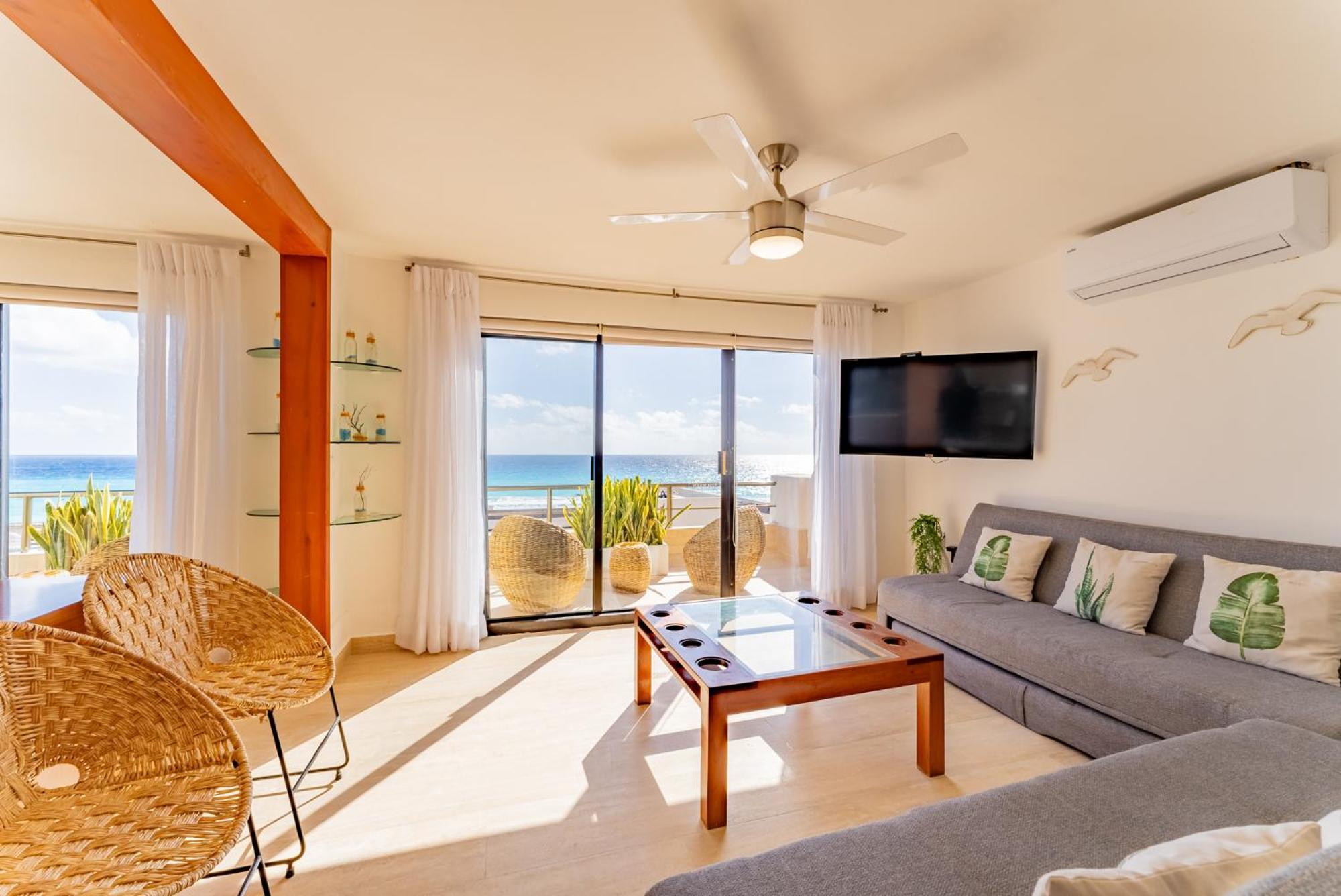 Amazing Caribbean Ocean View At Villas Marlin In Канкун Экстерьер фото