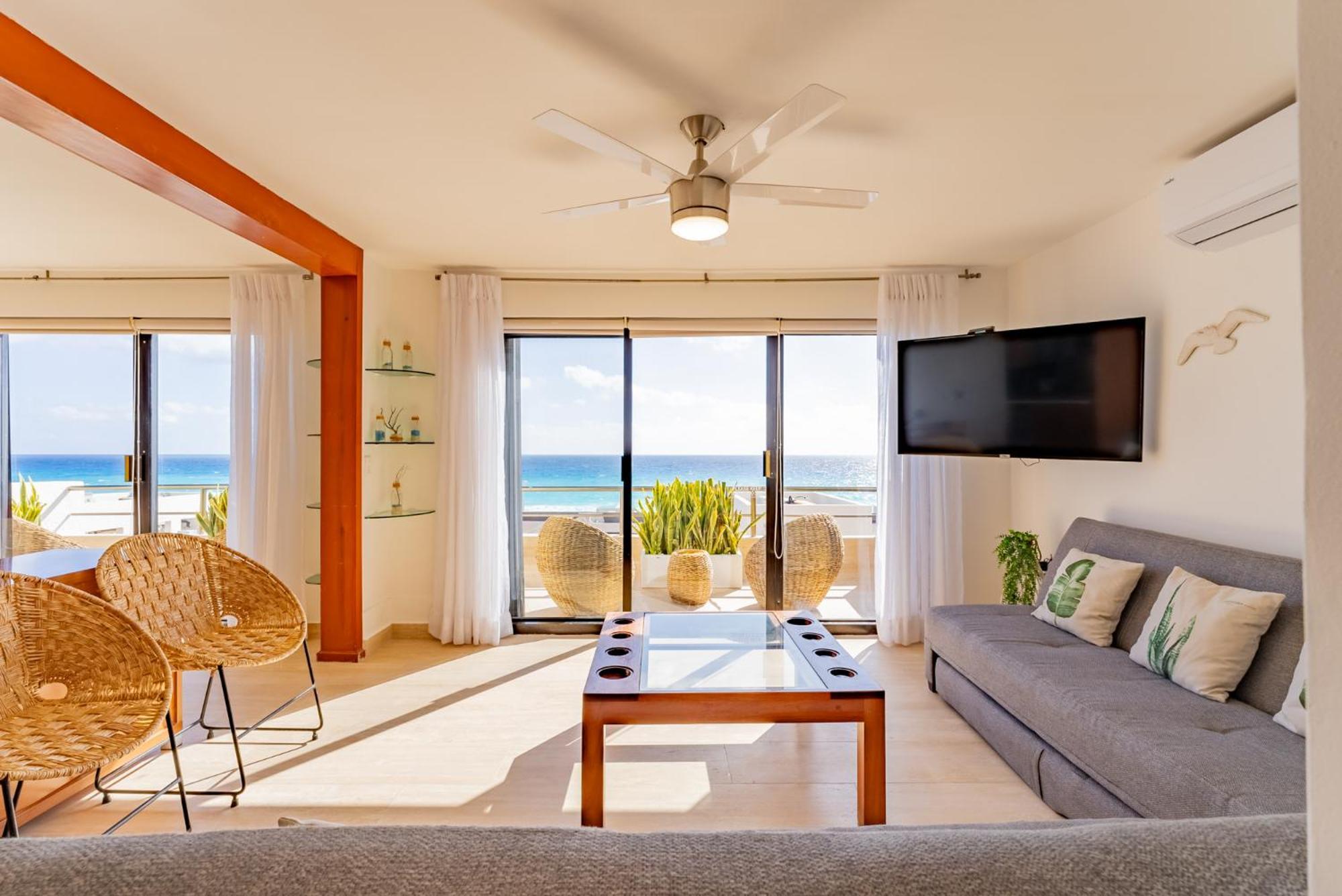 Amazing Caribbean Ocean View At Villas Marlin In Канкун Экстерьер фото