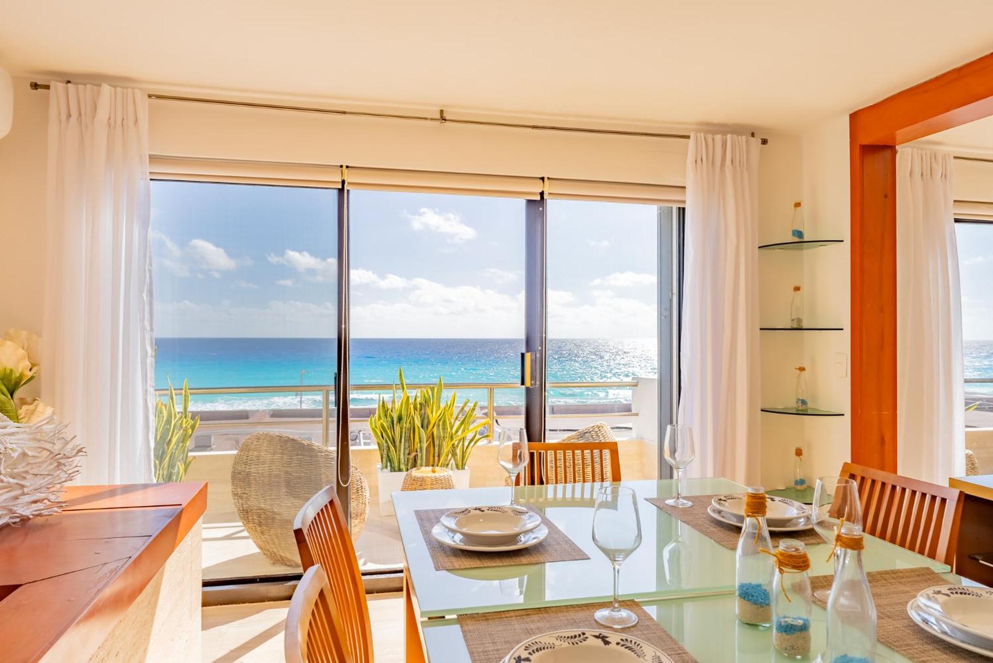 Amazing Caribbean Ocean View At Villas Marlin In Канкун Экстерьер фото