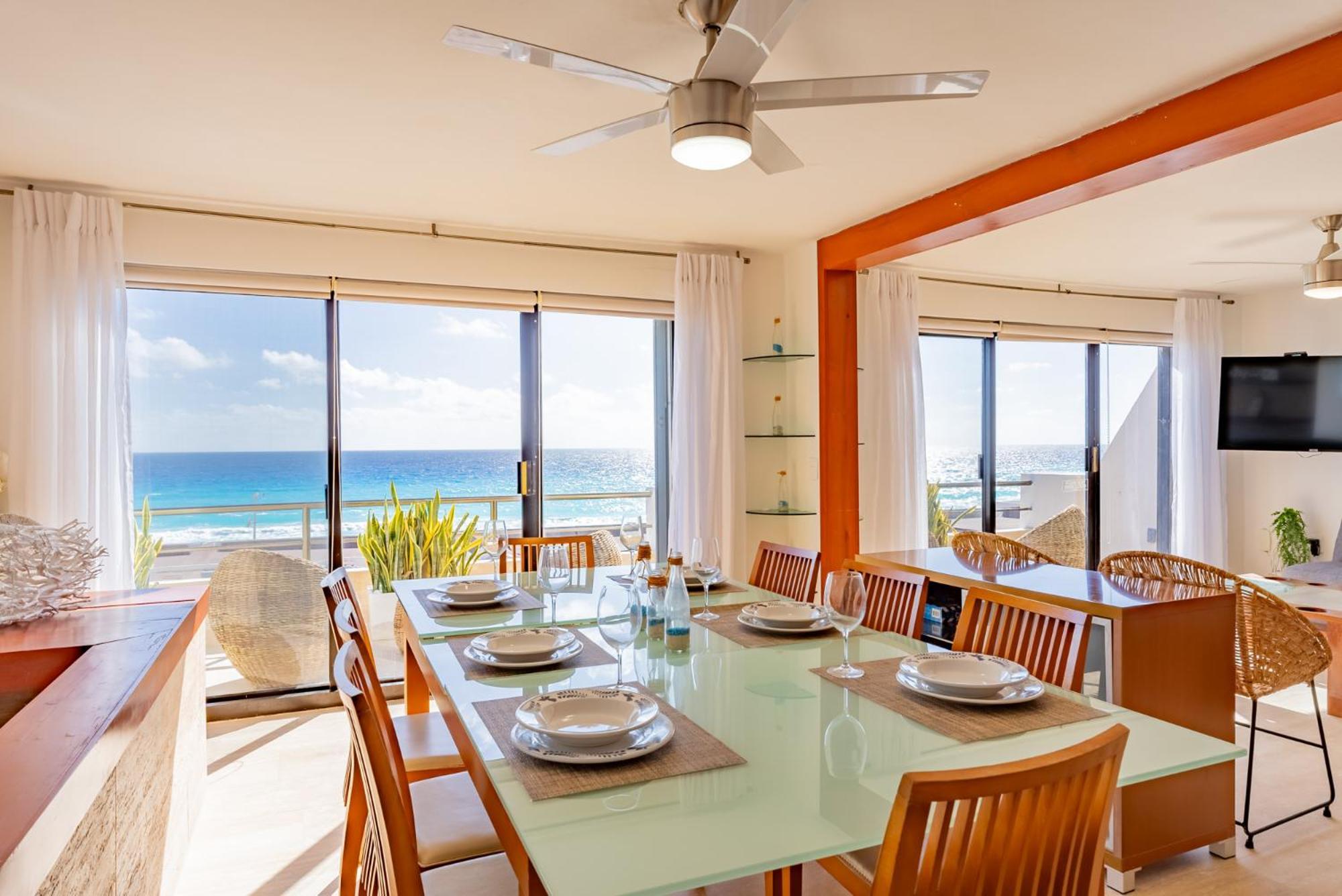 Amazing Caribbean Ocean View At Villas Marlin In Канкун Экстерьер фото